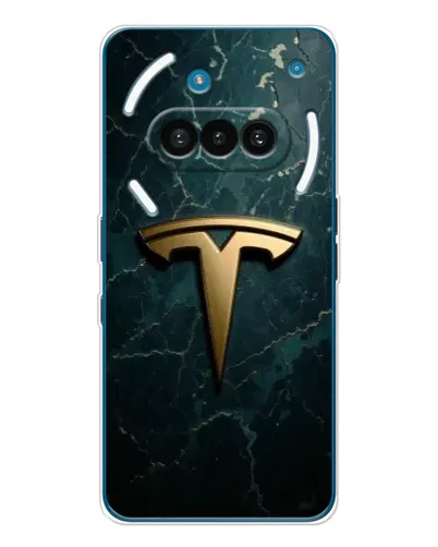 Чехол для Nothing Phone (3a) с картинкой «Мраморная Tesla Gold»