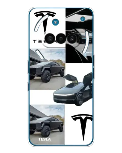 Чехол для Nothing Phone (3a) с картинкой «Коллаж Cybertruck Tesla»