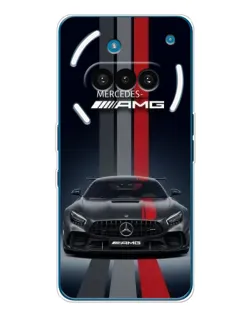 Чехол для Nothing Phone (3a) с картинкой «Mercedes — белый карбон»