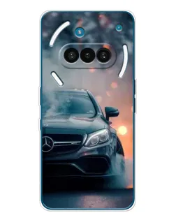Чехол для Nothing Phone (3a) с картинкой «Mercedes — ночной город»