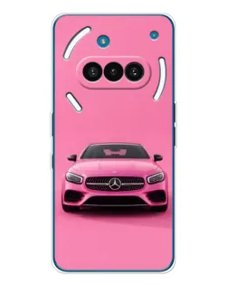 Чехол для Nothing Phone (3a) с картинкой «Розовый Mercedes AMG» Чехол для Nothing Phone (3a) с картинкой «Розовый Mercedes AMG»