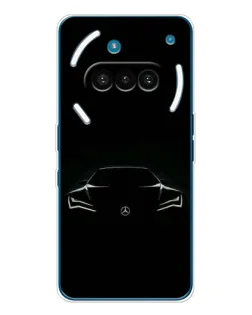 Чехол для Nothing Phone (3a) с картинкой «Mercedes — силуэт авто» Чехол для Nothing Phone (3a) с картинкой «Mercedes — силуэт авто»