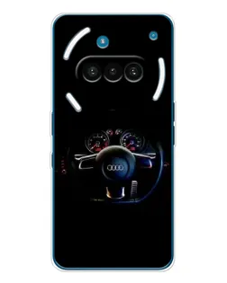 Чехол для Nothing Phone (3a) с картинкой «Салон Audi — руль»