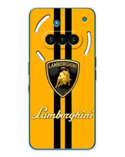 Чехол для Nothing Phone (3a) с картинкой «Lamborghini Stripe желтый»