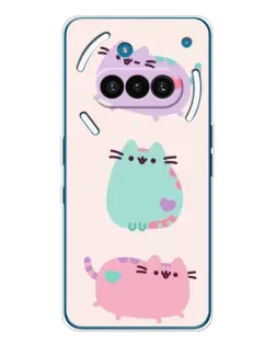 Чехол для Nothing Phone (3a) с картинкой «Pusheen трио» Чехол для Nothing Phone (3a) с картинкой «Pusheen трио»