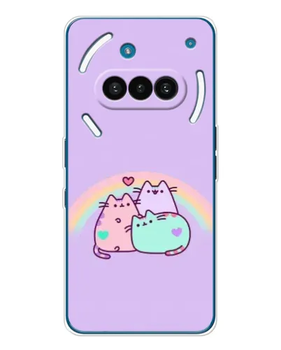 Чехол для Nothing Phone (3a) с картинкой «Радужные Пушины»