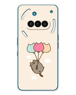 Чехол для Nothing Phone (3a) с картинкой «Пушин на шариках» Чехол для Nothing Phone (3a) с картинкой «Пушин на шариках»