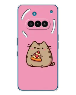 Чехол для Nothing Phone (3a) с картинкой «Пушин с пиццей» Чехол для Nothing Phone (3a) с картинкой «Пушин с пиццей»