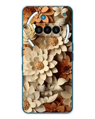Чехол для Nothing Phone (3a) с картинкой «Бежевый флористический декор» Чехол для Nothing Phone (3a) с картинкой «Бежевый флористический декор»