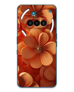 Чехол для Nothing Phone (3a) с картинкой «Оранжевый макро цветок»