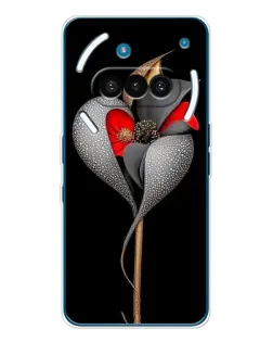Чехол для Nothing Phone (3a) с картинкой «Серебряный фантазийный цветок»