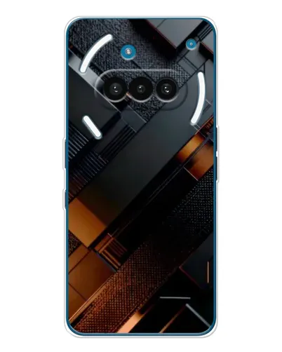 Чехол для Nothing Phone (3a) с картинкой «Черные геометрические блоки»