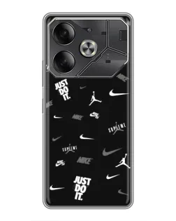 Чехол для Nothing Phone (4a) Pro с картинкой «Nike Black Pattern» Чехол для Nothing Phone (4a) Pro с картинкой «Nike Black Pattern»