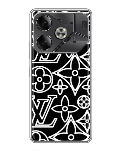 Чехол для Nothing Phone (4a) Pro с картинкой «Черно-белый узор LV»