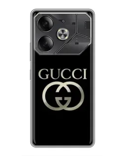Чехол для Nothing Phone (4a) Pro с картинкой «Gucci — золото на черном»