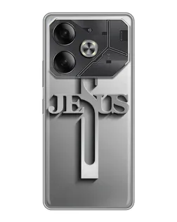 Чехол для Nothing Phone (4a) Pro с картинкой «Металлический крест Jesus» Чехол для Nothing Phone (4a) Pro с картинкой «Металлический крест Jesus»
