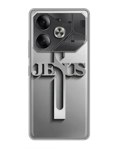 Чехол для Nothing Phone (4a) Pro с картинкой «Металлический крест Jesus» Чехол для Nothing Phone (4a) Pro с картинкой «Металлический крест Jesus»