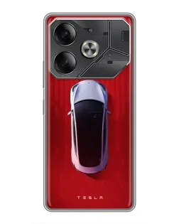 Чехол для Nothing Phone (4a) Pro с картинкой «Tesla Top View» Чехол для Nothing Phone (4a) Pro с картинкой «Tesla Top View»