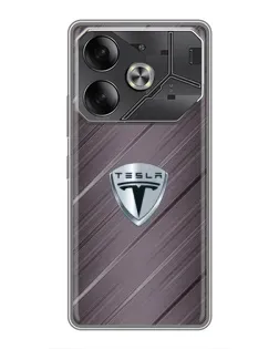 Чехол для Nothing Phone (4a) Pro с картинкой «Металлическая текстура Tesla»