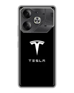 Чехол для Nothing Phone (4a) Pro с картинкой «Tesla White Logo»
