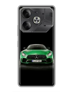 Чехол для Nothing Phone (4a) Pro с картинкой «Mercedes — неоновый лого»