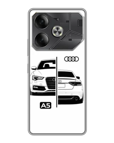 Чехол для Nothing Phone (4a) Pro с картинкой «Audi — контрастный дизайн»