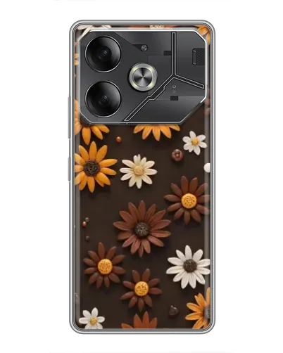 Чехол для Nothing Phone (4a) Pro с картинкой «Узор из маленьких подсолнухов»