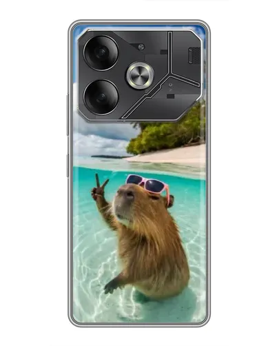 Чехол для Nothing Phone (4a) Pro с картинкой «Капибара на море»