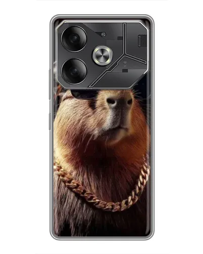 Чехол для Nothing Phone (4a) Pro с картинкой «Капибара золотая цепь»