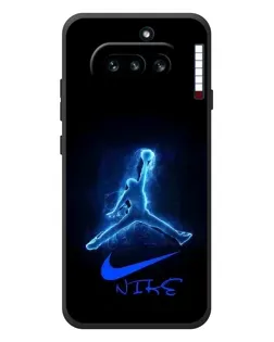 Чехол для Nothing Phone (4a) с картинкой «Jordan Neon Blue» Чехол для Nothing Phone (4a) с картинкой «Jordan Neon Blue»