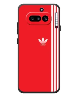 Чехол для Nothing Phone (4a) с картинкой «Красный минимализм Adidas»
