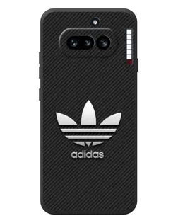 Чехол для Nothing Phone (4a) с картинкой «Adidas Карбоновая текстура»