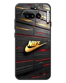 Чехол для Nothing Phone (4a) с картинкой «Золотой Nike на металле» Чехол для Nothing Phone (4a) с картинкой «Золотой Nike на металле»