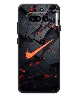 Чехол для Nothing Phone (4a) с картинкой «Nike — эффект разломов» Чехол для Nothing Phone (4a) с картинкой «Nike — эффект разломов»