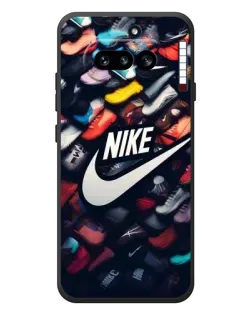 Чехол для Nothing Phone (4a) с картинкой «Коллекция кроссовок Nike» Чехол для Nothing Phone (4a) с картинкой «Коллекция кроссовок Nike»