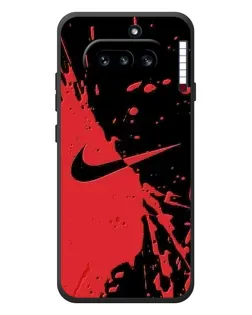 Чехол для Nothing Phone (4a) с картинкой «Красные брызги Nike» Чехол для Nothing Phone (4a) с картинкой «Красные брызги Nike»