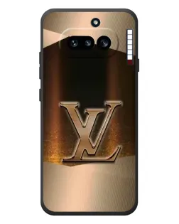 Чехол для Nothing Phone (4a) с картинкой «LV — золотое сияние»