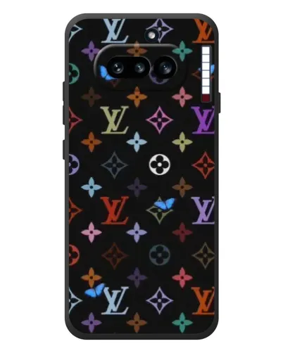 Чехол для Nothing Phone (4a) с картинкой «Цветная монограмма LV» Чехол для Nothing Phone (4a) с картинкой «Цветная монограмма LV»