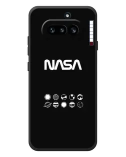Чехол для Nothing Phone (4a) с картинкой «NASA — технический принт» Чехол для Nothing Phone (4a) с картинкой «NASA — технический принт»