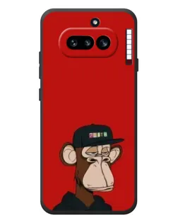 Чехол для Nothing Phone (4a) с картинкой «Bored Ape — красный фон»