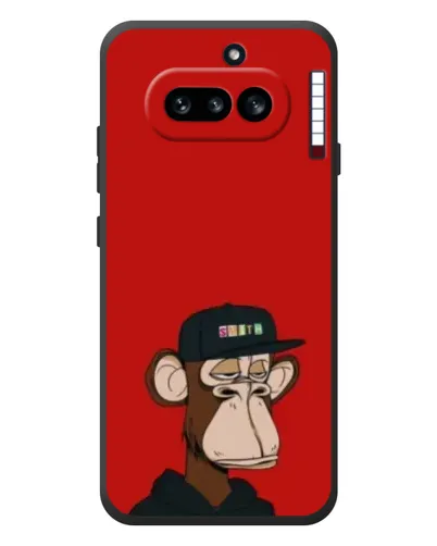 Чехол для Nothing Phone (4a) с картинкой «Bored Ape — красный фон» Чехол для Nothing Phone (4a) с картинкой «Bored Ape — красный фон»