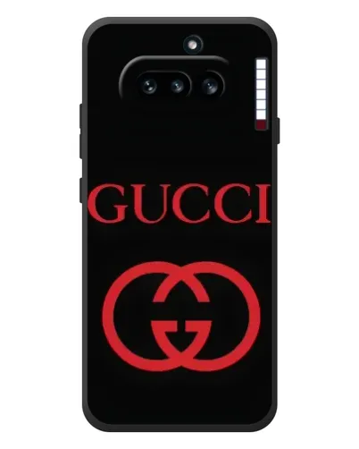 Чехол для Nothing Phone (4a) с картинкой «Gucci — красный логотип» Чехол для Nothing Phone (4a) с картинкой «Gucci — красный логотип»