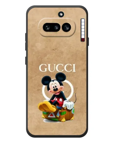 Чехол для Nothing Phone (4a) с картинкой «Микки Маус Gucci — крафт» Чехол для Nothing Phone (4a) с картинкой «Микки Маус Gucci — крафт»