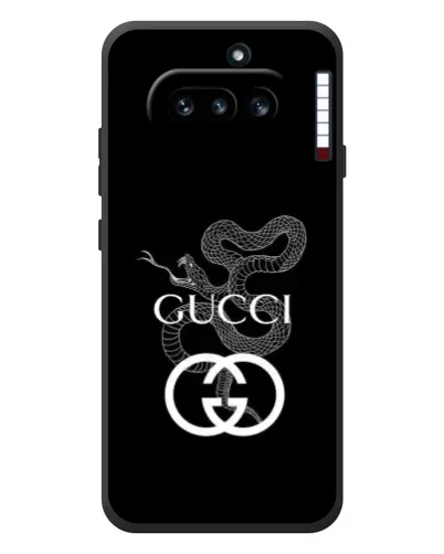Чехол для Nothing Phone (4a) с картинкой «Gucci — серебряная змея» Чехол для Nothing Phone (4a) с картинкой «Gucci — серебряная змея»