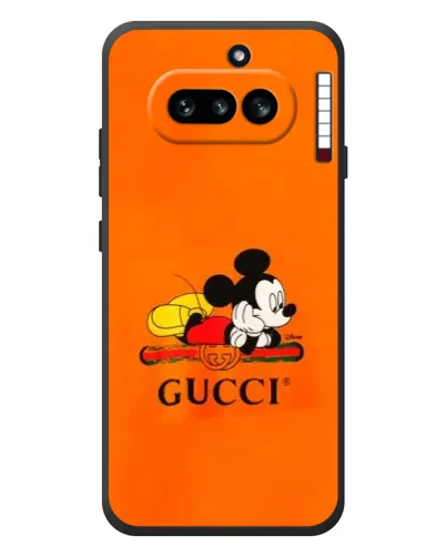 Чехол для Nothing Phone (4a) с картинкой «Микки Маус Gucci — оранж» Чехол для Nothing Phone (4a) с картинкой «Микки Маус Gucci — оранж»