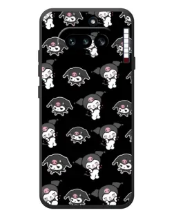 Чехол для Nothing Phone (4a) с картинкой «Черный паттерн Kuromi» Чехол для Nothing Phone (4a) с картинкой «Черный паттерн Kuromi»