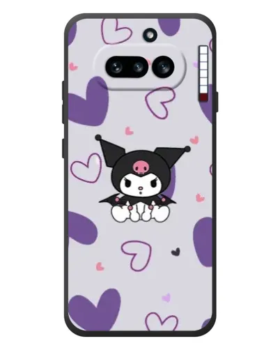 Чехол для Nothing Phone (4a) с картинкой «Kuromi и лавандовые сердца»