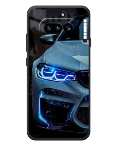Чехол для Nothing Phone (4a) с картинкой «Взгляд BMW с синими фарами» Чехол для Nothing Phone (4a) с картинкой «Взгляд BMW с синими фарами»