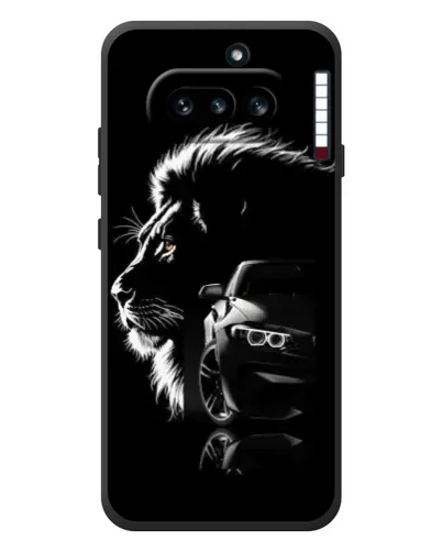 Чехол для Nothing Phone (4a) с картинкой «BMW и лев» Чехол для Nothing Phone (4a) с картинкой «BMW и лев»