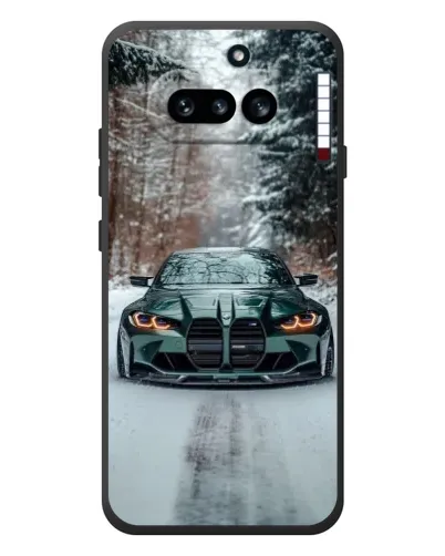 Чехол для Nothing Phone (4a) с картинкой «BMW в зимнем лесу» Чехол для Nothing Phone (4a) с картинкой «BMW в зимнем лесу»